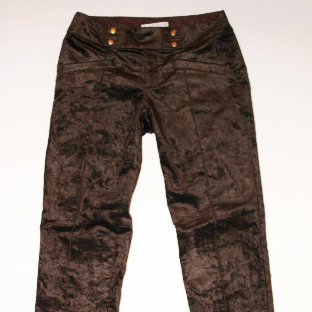 NANETTE LEPORE Velour VELVET Brown PANTS Straight